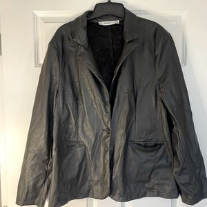 Just fab 🖤 black faux leather blazer ✨